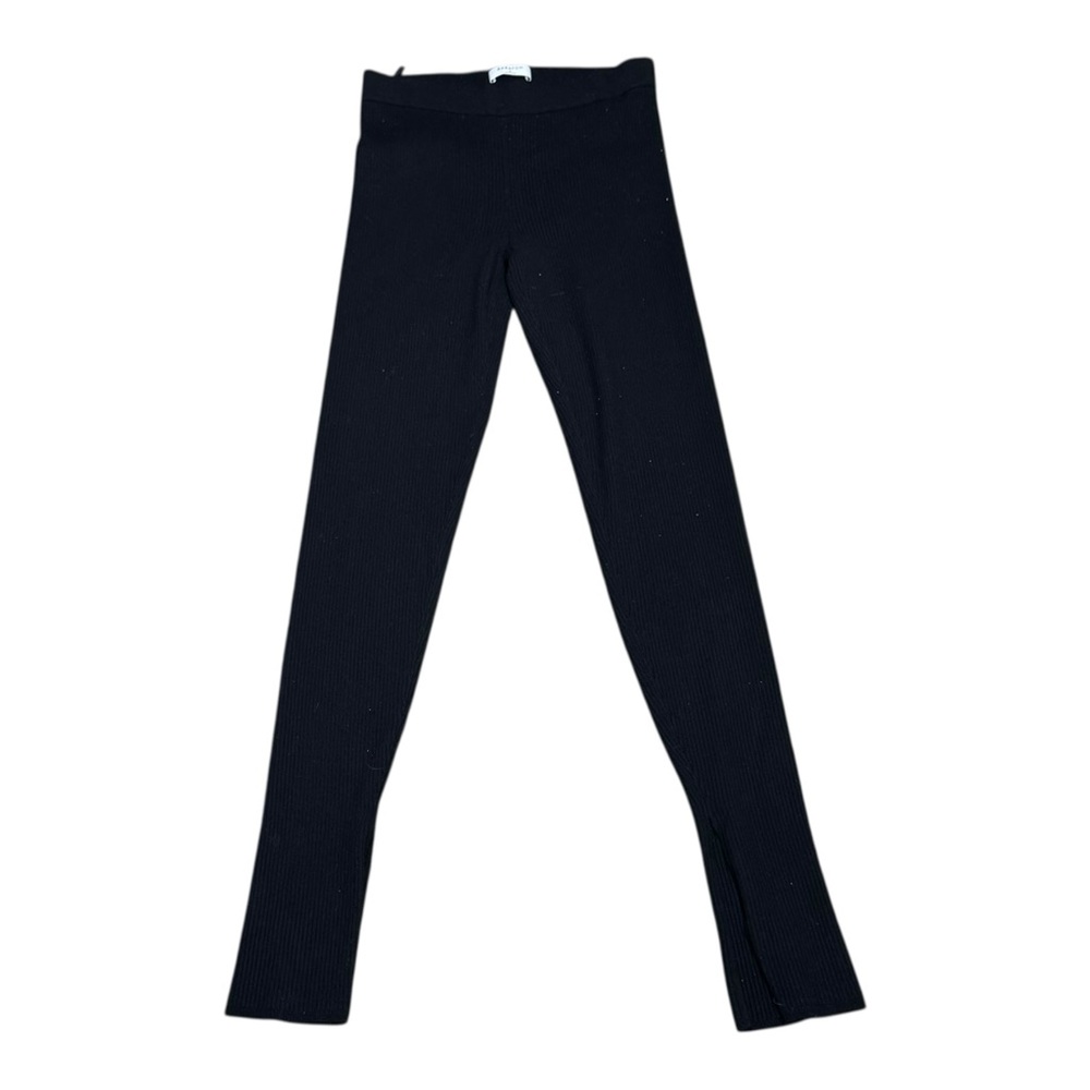 Aritzia Babaton Distill Ribbed Knit Leggings With Side Slit Classic Basic - Picture 2 of 4